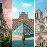 Wieża Eiffla, piramida Luwru i katedra Notre Dame – najważniejsze zabytki Paryża w jednym kadrze.